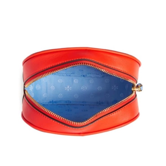 NEW Tory Burch Logo Perforated Leather Cosmetics Case - Picture 4 of 4